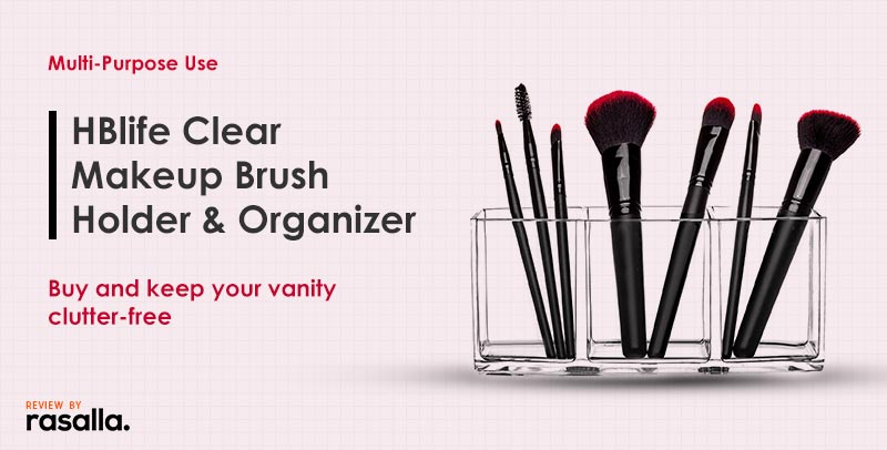 HBlife Clear Makeup Brush Holder Organizer