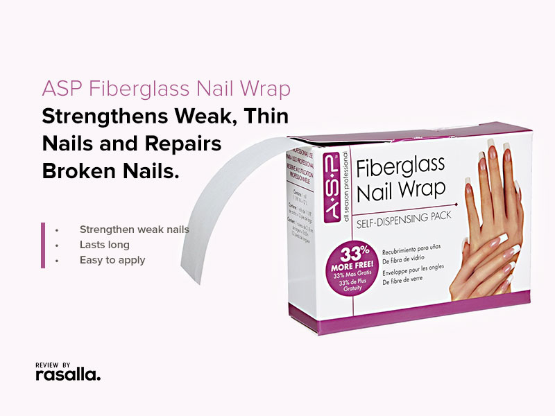 ASP Fiberglass Nail Wrap - Strengthens Weak, Thin Nails and Repairs Broken Nails.