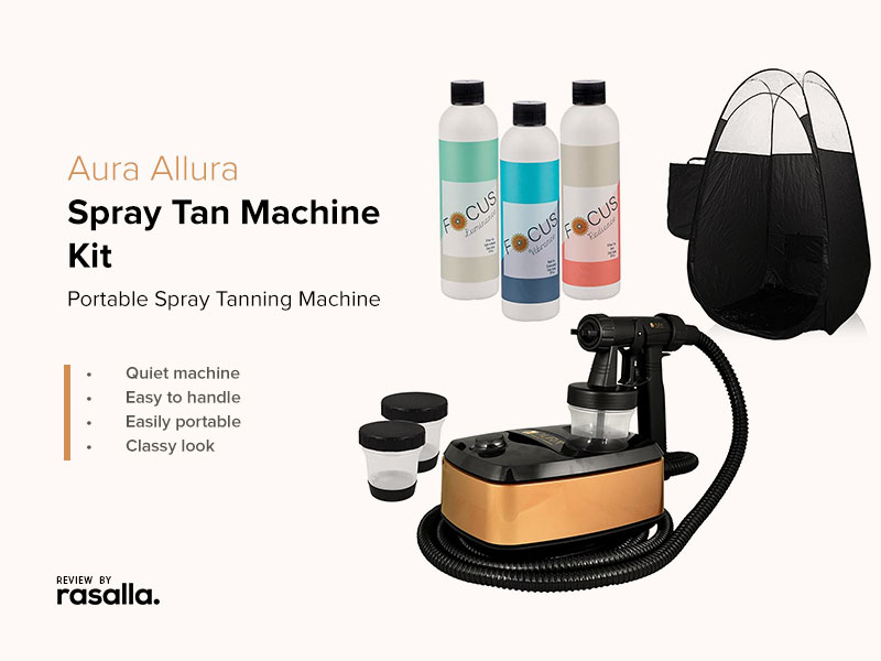 Aura Allura Spray Tan Machine Kit Review with Tanning Solution - Portable Spray Tanning Machine