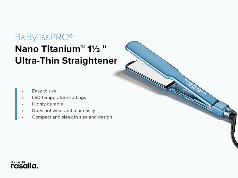 BaByliss Pro Nano Ultra Flat Iron - Titanium Plated