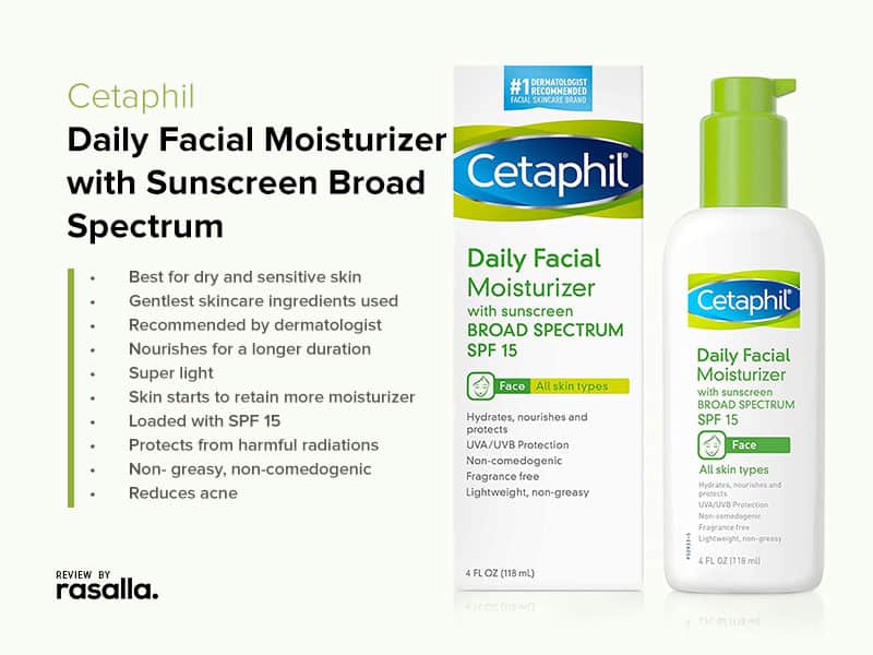 Cetaphil Daily Facial Moisturizer with Sunscreen SPF 50 - Fragrance Free Moisturizer