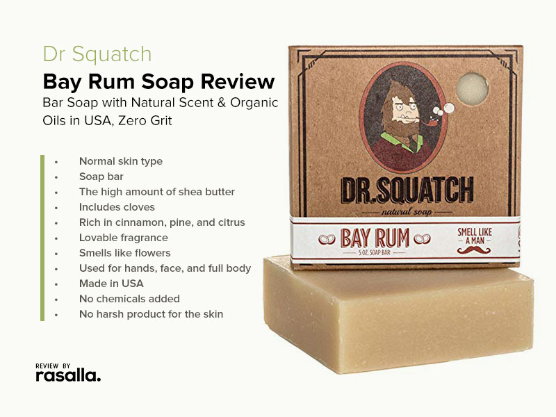 Dr Squatch Bay Rum Soap Review - Bar Soap with Natural Scent & Organic Oils in USA, Zero Grit