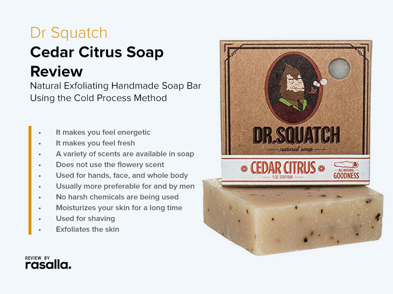Dr. Squatch Cedar Citrus Soap Review - Natural Exfoliating Handmade Soap Bar Using the Cold Process Method