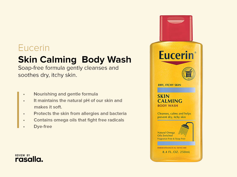 Eucerin Skin Calming Natural Body Wash Contains Omega Oils and Other Natural Lipids
