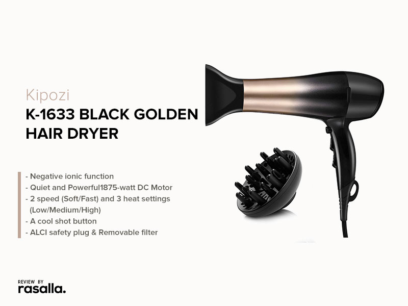 Kipozi Professional Nano Ionic Lightweight Blow Hair Dryer