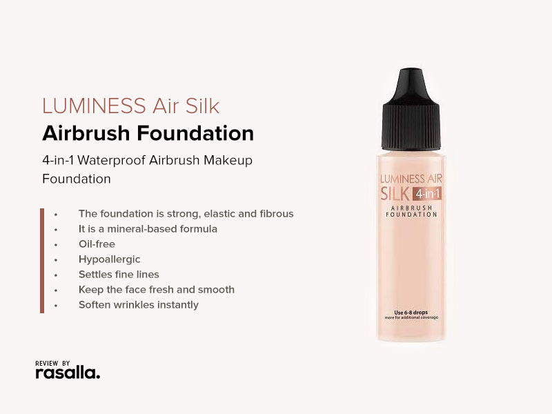 LUMINESS Air Silk Airbrush Foundation 4-in-1 - Waterproof Airbrush Makeup Foundation