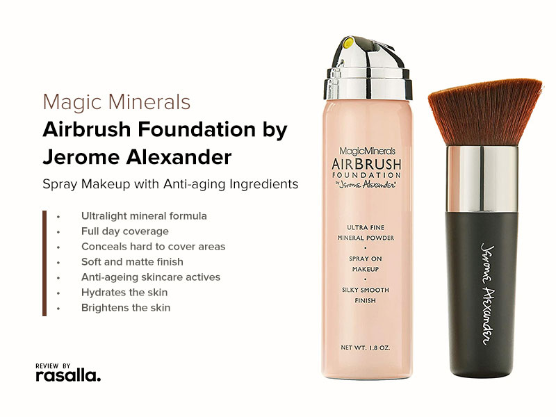 Magic Minerals Airbrush Foundation by Jerome Alexander - Spray Makeup with Anti-aging Ingredients