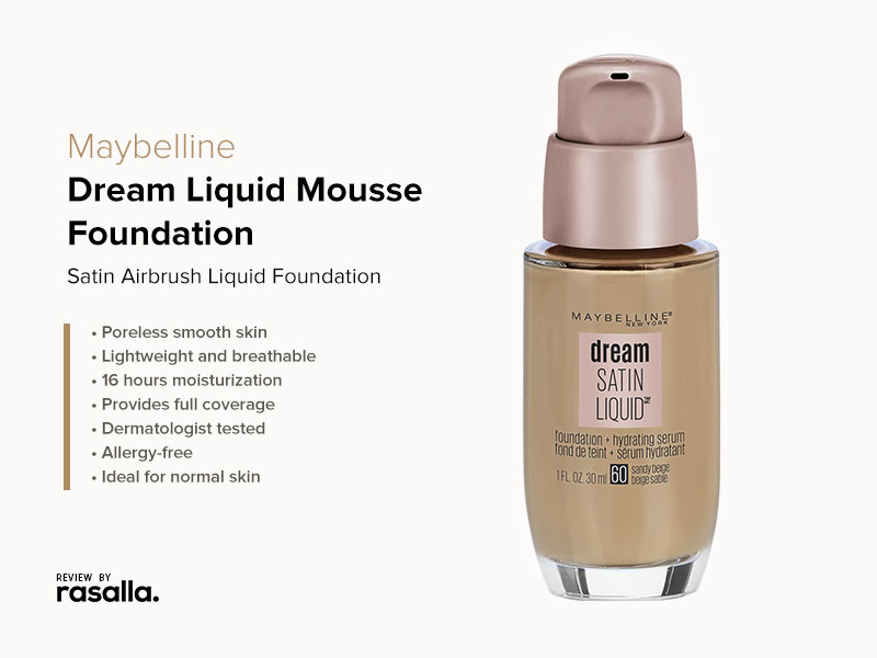 Maybelline New York Dream Liquid Mousse Foundation – Satin Airbrush Liquid Foundation