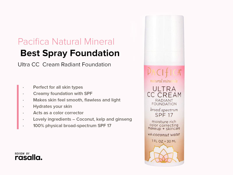Pacifica Natural Mineral Ultra CC Cream Radiant Foundation - Best Spray Foundation