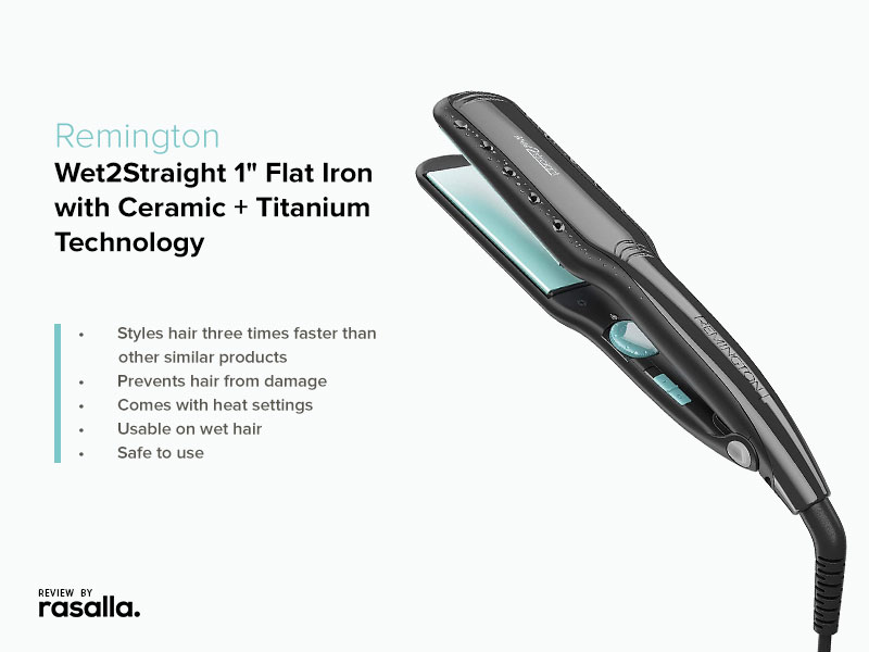 Remington Wet 2 Straight Flat Iron - Straightens Wet Hair as Well
