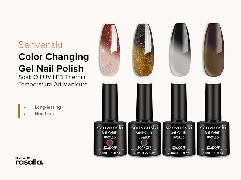 Senvenski Color Changing Gel Nail Polish - Soak Off UV LED Thermal Temperature Art Manicure