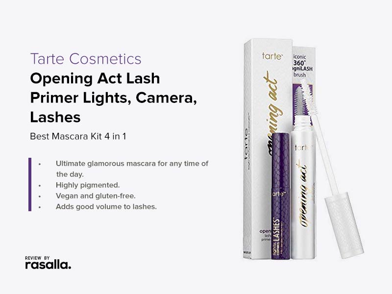 Tarte Opening Act Lash Primer Lights, Camera, Lashes - Best Mascara Kit 4 in 1