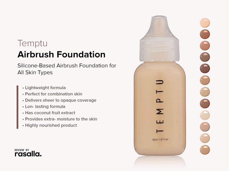 Temptu Airbrush Foundation - Silicone-Based Airbrush Foundation for All Skin Types