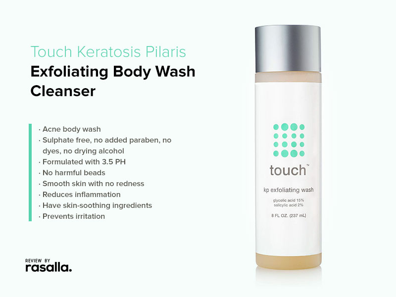 Touch Keratosis Pilaris Exfoliating Body Wash Cleanser - Sulfate-free Acne Body Wash 