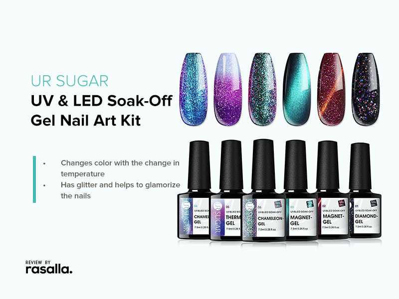 UR SUGAR Gel Nail Polish - Color Changing UV & LED Soak-Off Gel Nail Art Kit